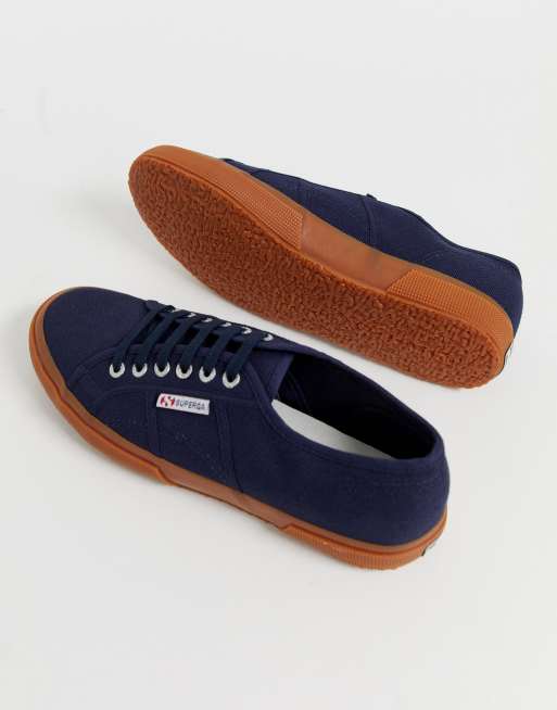 Superga navy gum sale