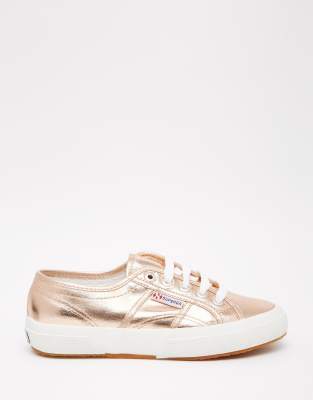 superga rose gold trainers