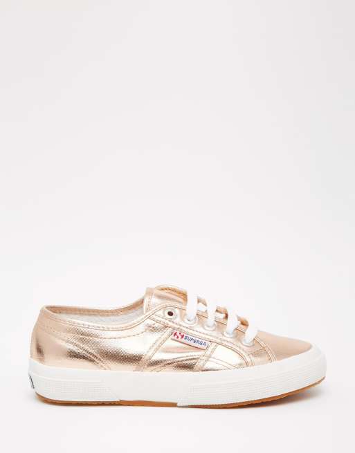 Superga 2750 classic rose gold store plimsoll trainers