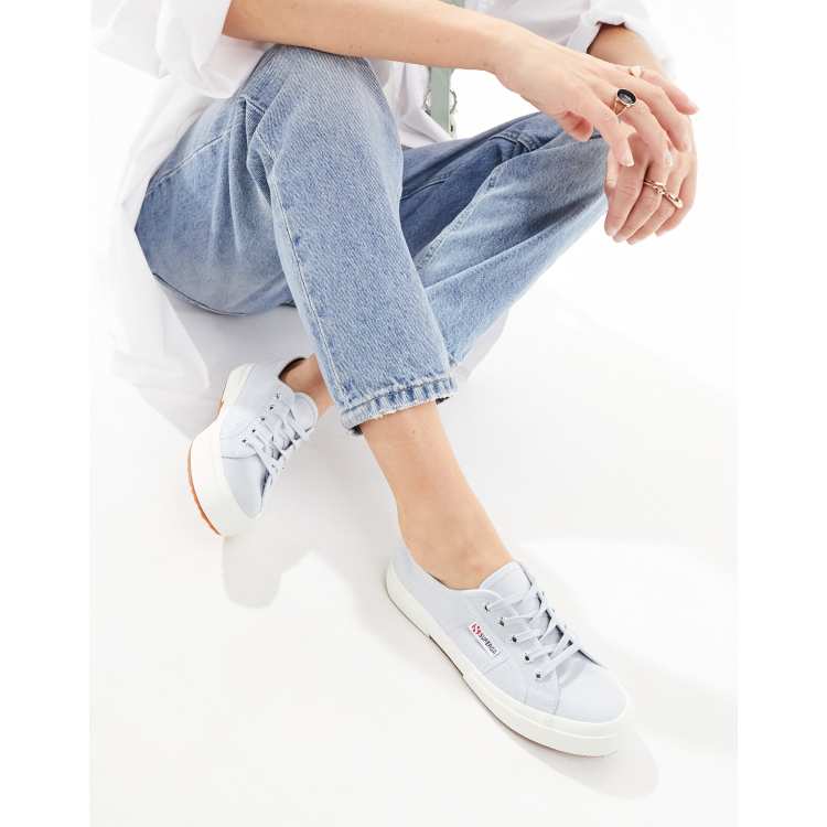 Grey superga sneakers best sale