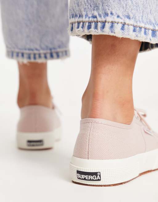 Superga pink cheap leather sneakers