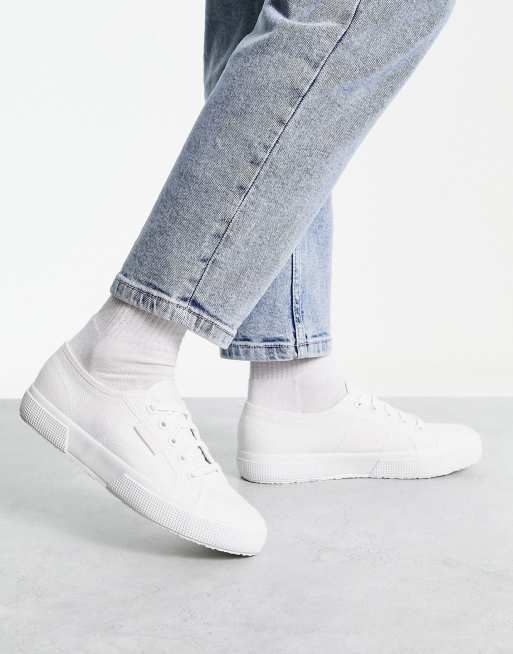 Superga on sale white trainers