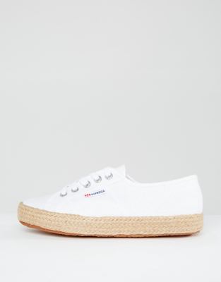 white espadrille trainers