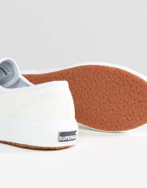 Superga 2750 Leather Trainers In White, 4 of 4