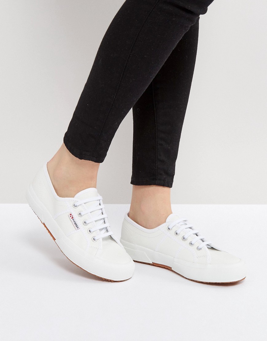 Superga 2750 Leather Trainers In White