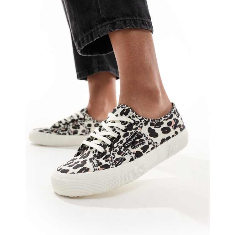 LEOPARD PRINT SNEAKERS - Beige