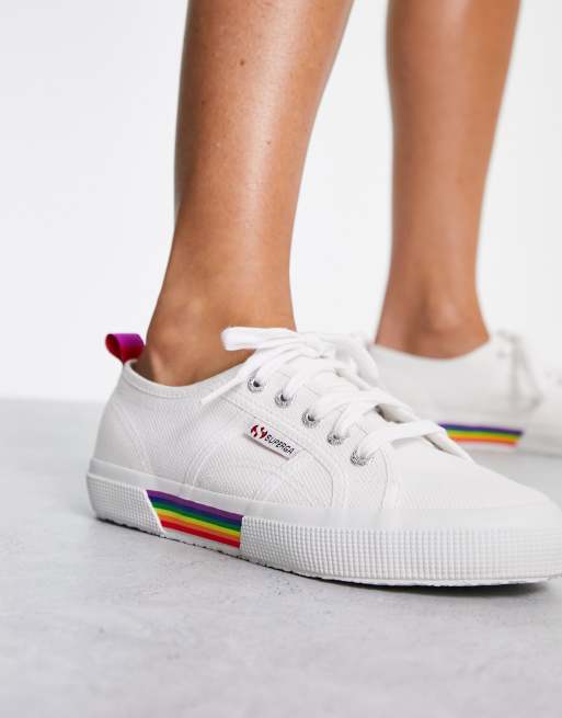 Superga 2025 white rainbow