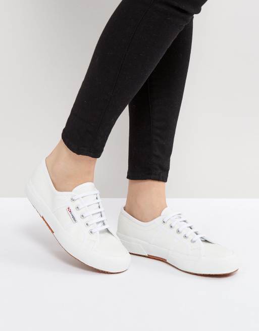 Superga nere di clearance pelle