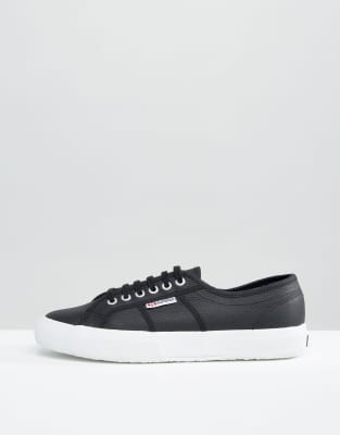 superga di pelle nere