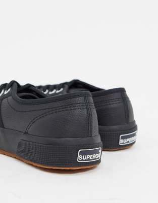 superga nere pelle