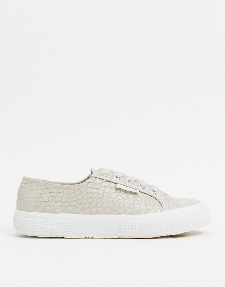 Superga 2750 sneakers in taupe croc-Neutral