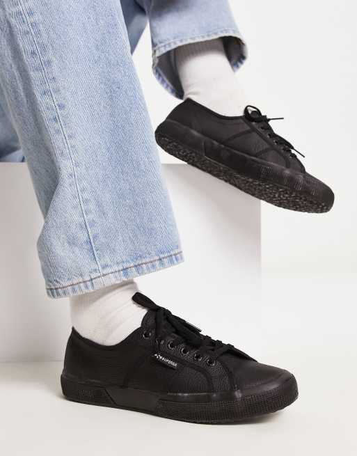 All black store superga sneakers