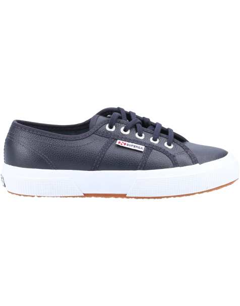 Superga 2750 tumbled leather shoe in blue - view 1
