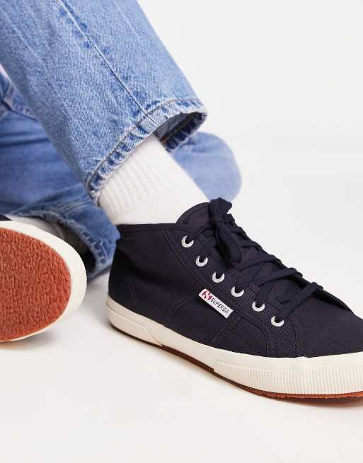 Superga blu mid sale