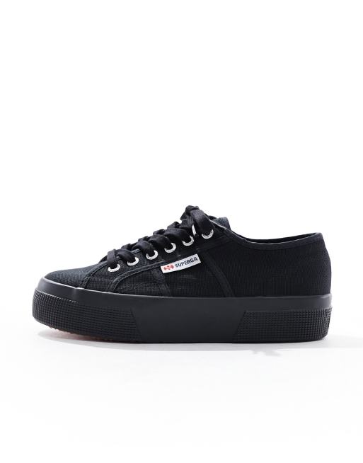 Superga - 2790 - Baskets à plateforme en toile - Noir, 2 de 5