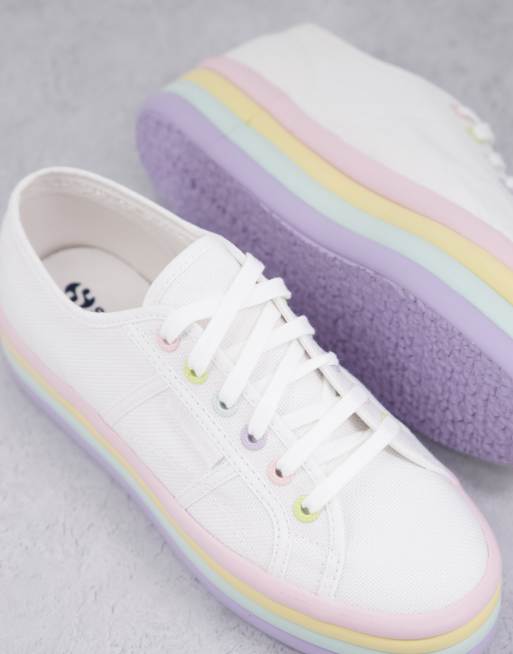 Superga hotsell blanche plateforme