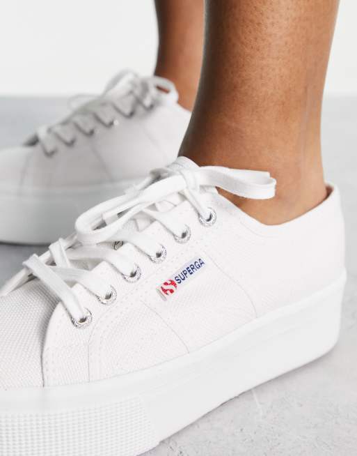 Superga 2790 Baskets plateforme 4 cm Blanc ASOS