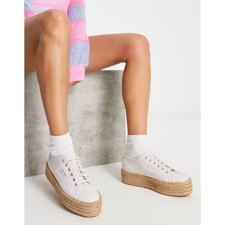 Superga 2790 Baskets style espadrilles avec semelle plateforme