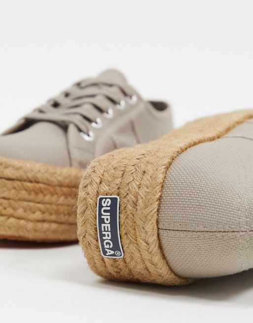 Superga 2790 Cotrope Espadrilles mit flacher Plateau Sohle in