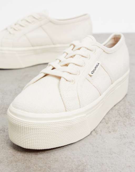 Beige 2024 superga platform