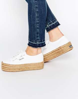 Superga 2790 Double Sole Flatform White 