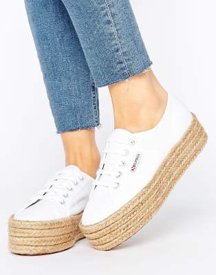 white espadrille flatform