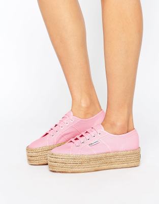 superga platform rosa