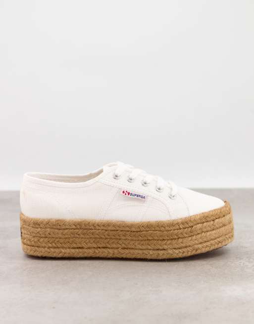 Superga 2790 Espadrille Sneaker Mit Plateausohle In Weiss Asos