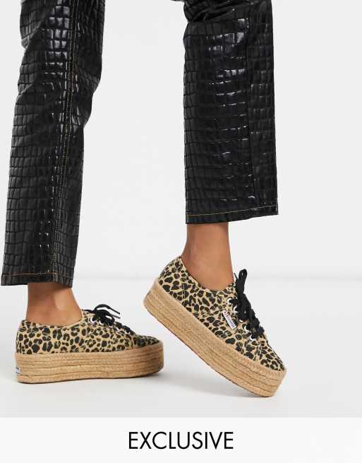 Superga shop leopard platform