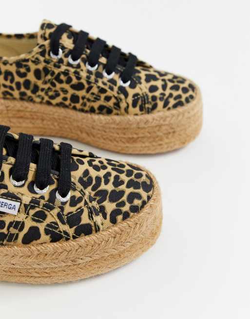 Superga platform outlet leopard