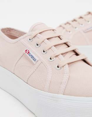 superga flatforms pink