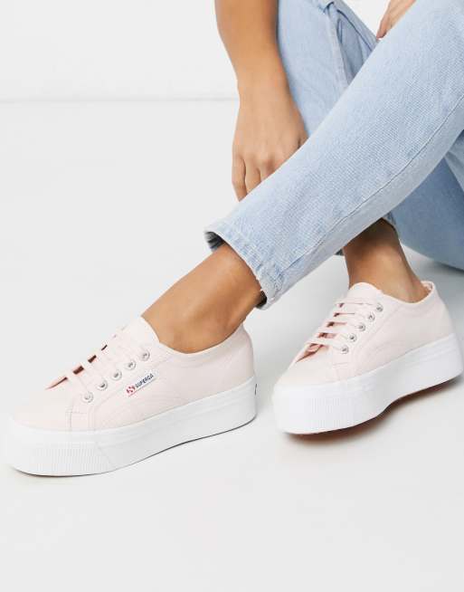 Superga 2790 flatform 4cm trainers in pink