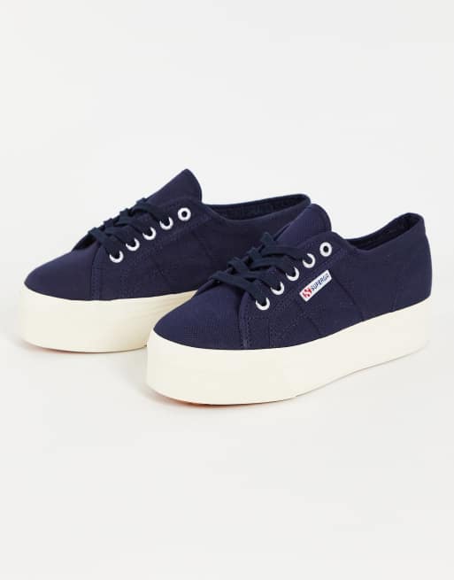 Superga 2790 flatform trainer in navy