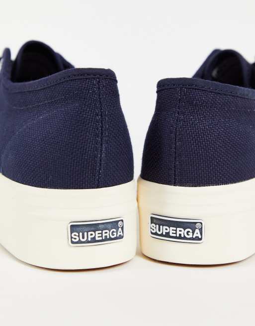 Superga platform blu sale