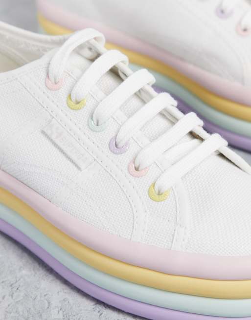 Superga pastel platform outlet sneaker