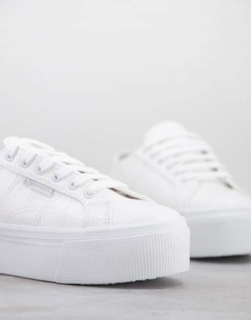 Superga store platform pelle