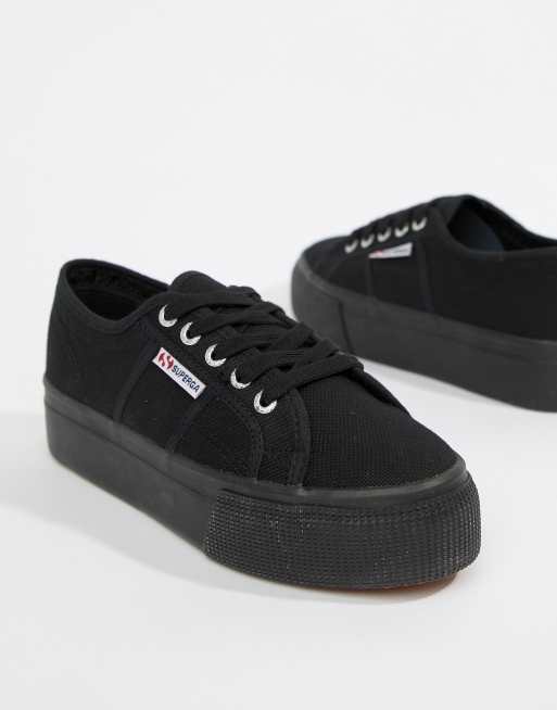 Superga store plateforme noir