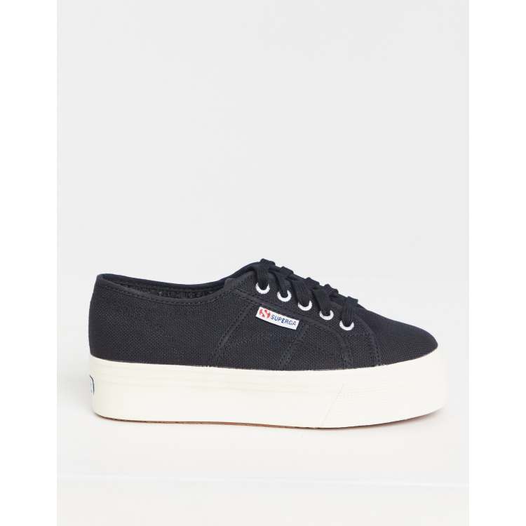 Superga 2790 store black flatform trainers