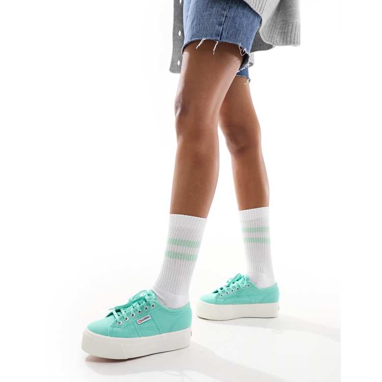 Superga 2790 linea up and down in green ASOS