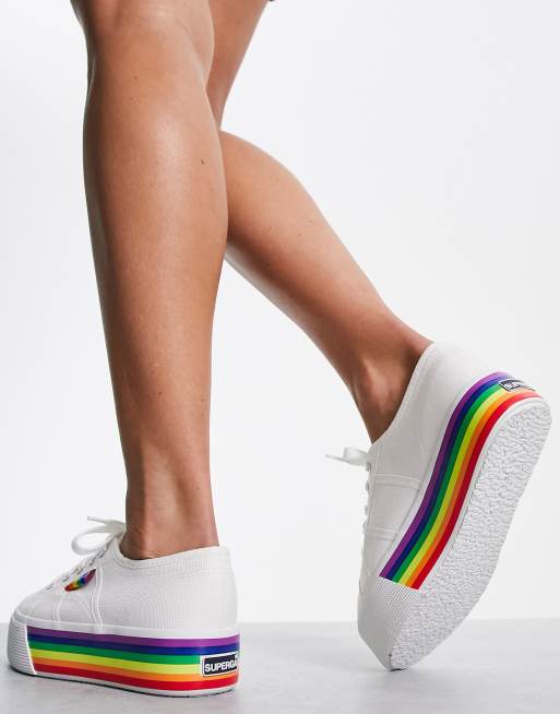 Superga rainbow outlet platform