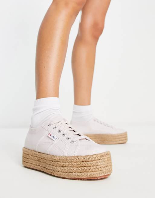 Superga 2790 Rope flatform espadrille trainers in lilac ASOS