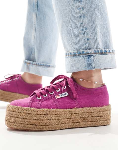 Superga 2790 rope trainers in purple - view 1