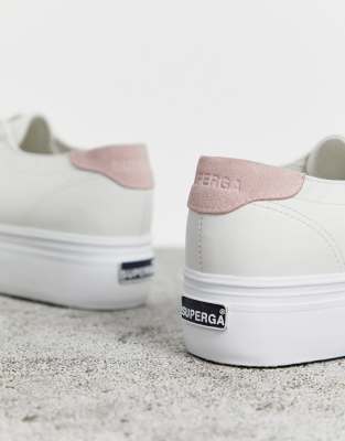 superga pelle rosa