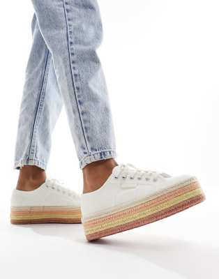 Superga platform sale nere corda