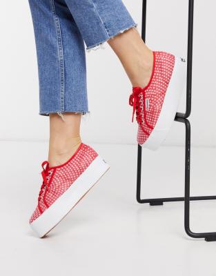 superga platform rosse