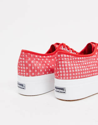 superga rosse pois