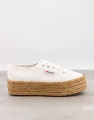 superga bianche con zeppa