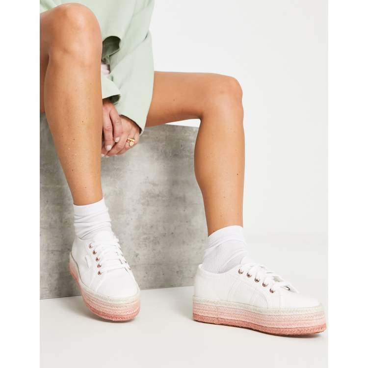 Superga platform nere corda clearance