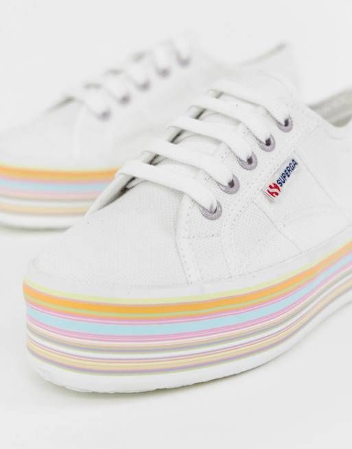 Superga rainbow hot sale sole