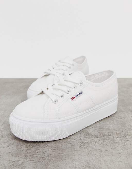 Superga platform sale wit